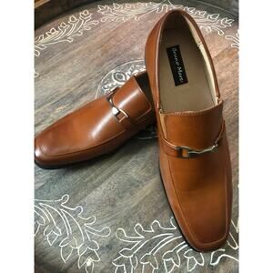 Men's Bruno Marc Square Toe Brown Leather Dress Shoes- Size 13